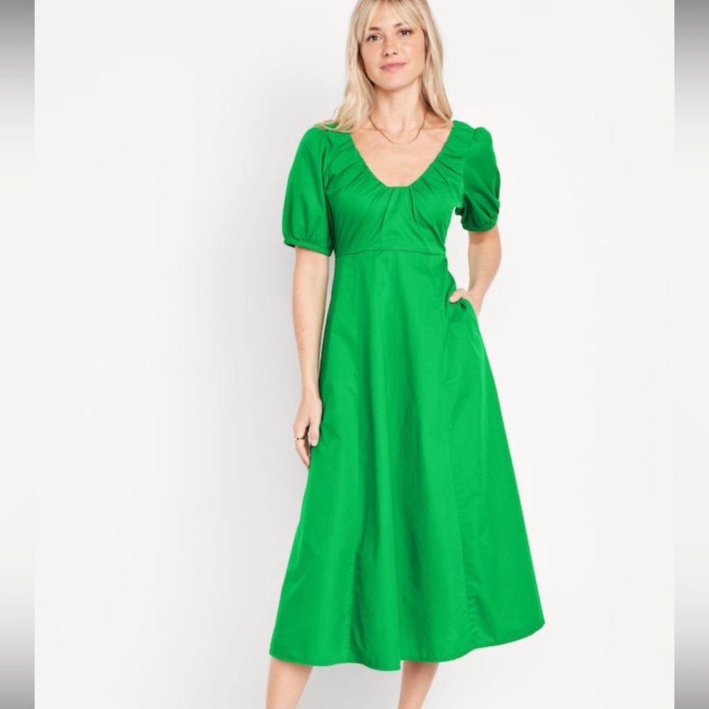 NWT XS green midi dress from Old Navy